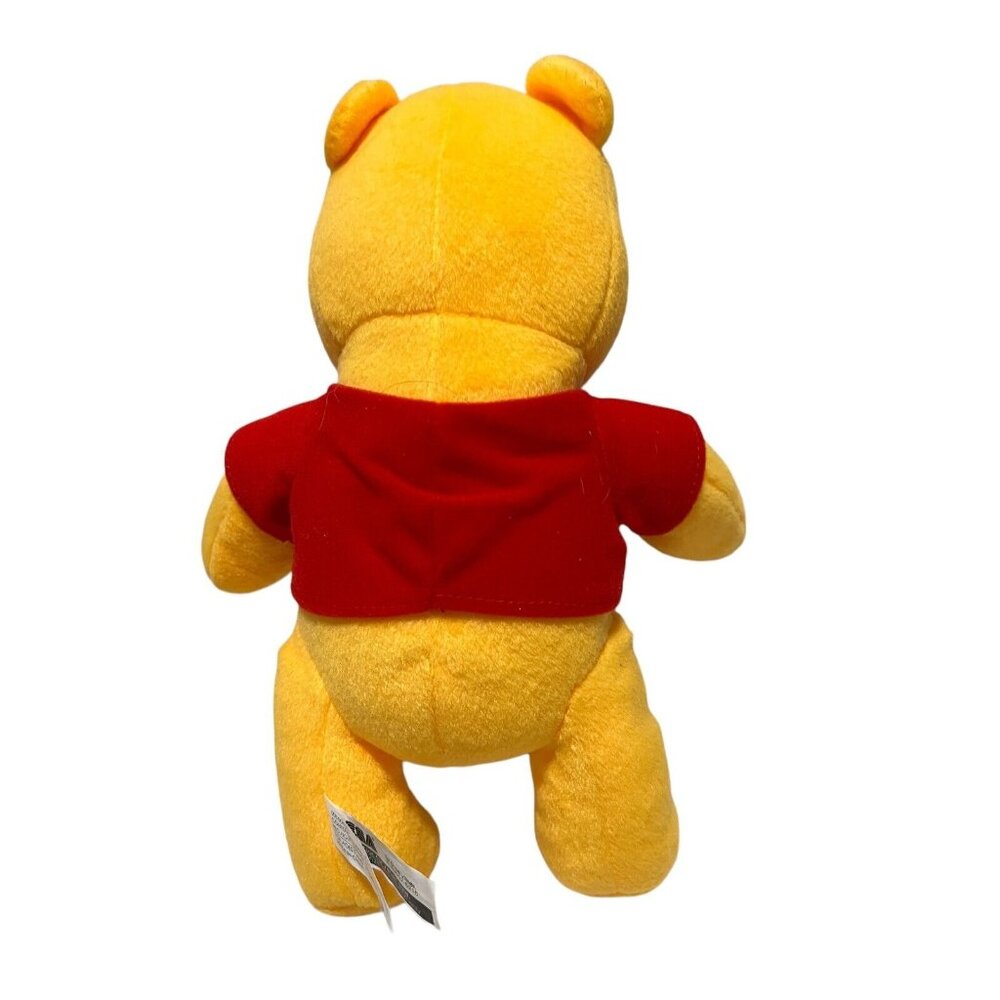 DISNEY Vintage Winnie-the-Pooh With Honey Pot Plush 10” Red Shirt - Picture 11 of 13